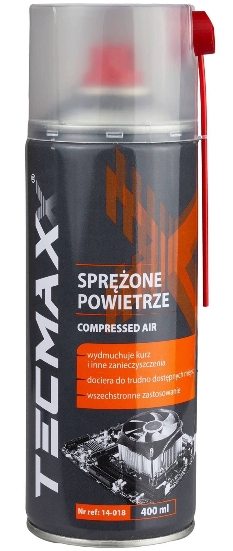 TECMAXX Compressed Air Druckluftspray mit Sprühverlängerung 400ml von TECMAXX