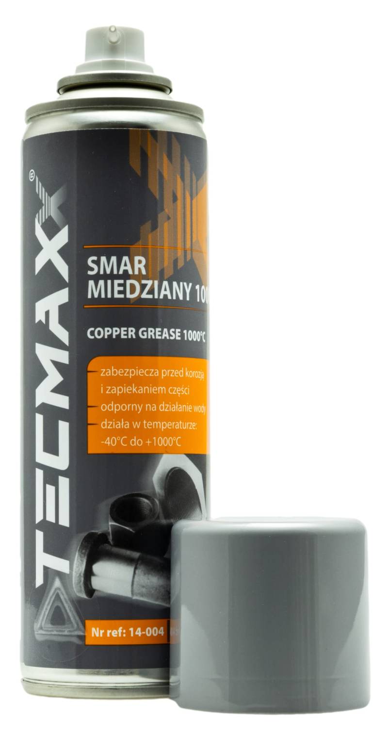 TECMAXX Kupfer Schmierfett im Spray 200 ml - Effizient Schmieröl - Wasserdicht Lagerfett - Hochtemperaturfett bis +1000°C - Korrosionsschutz von TECMAXX