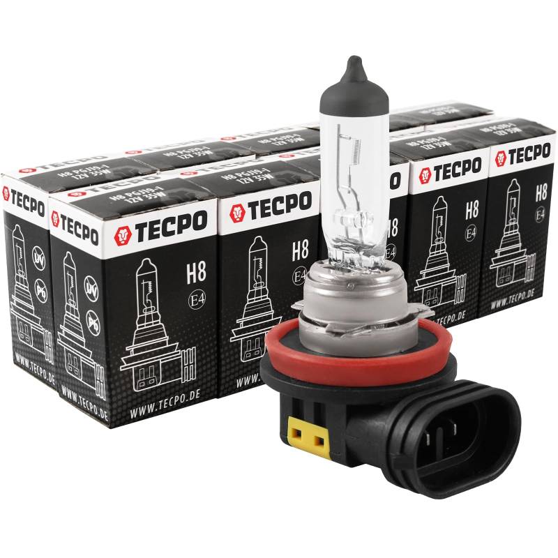 TECPO 10 H8 Halogen Glühbirne 12V 35W Auto Lampe Licht PGJ19-1 Nebel Tagfahrleuchte von TECPO