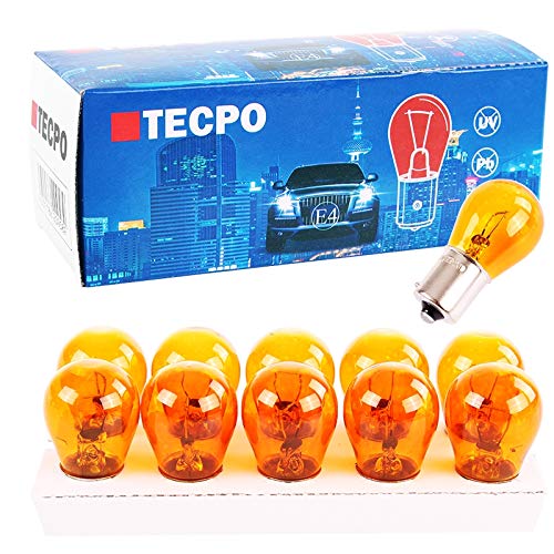 TECPO 20x Blinkerbirnen Glühlampe PY21W 12V 21W Kugellampe BA15S Autolampe von TECPO