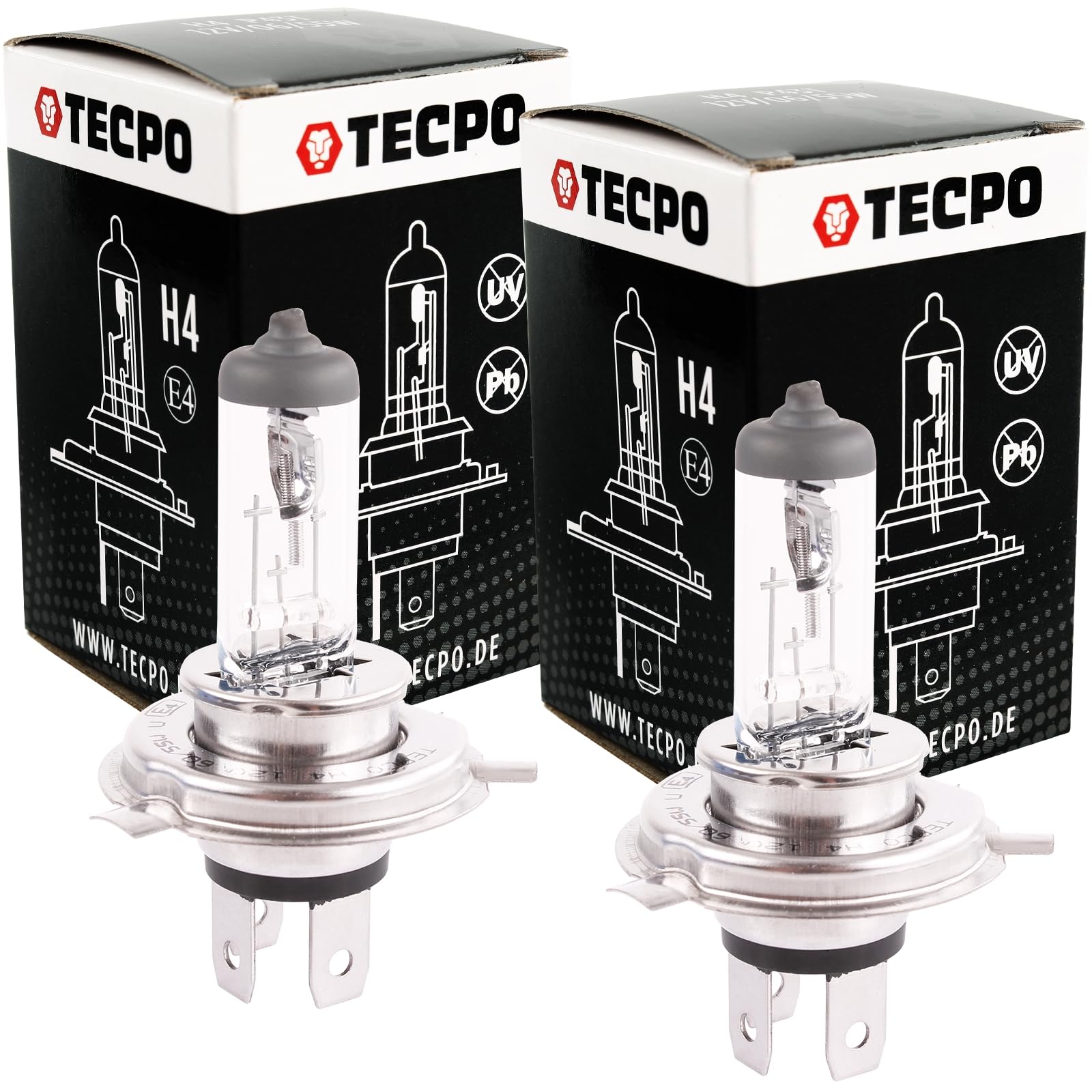 TECPO 2X H4 Lampen Set 12V 60/50W P43t Autolampe Glühlampe Birnen Glühbirne TECPO 2X H4 Lampen Set 12V 60/50W P43t Autolampe Glühlampe Birnen Glühbirne von TECPO