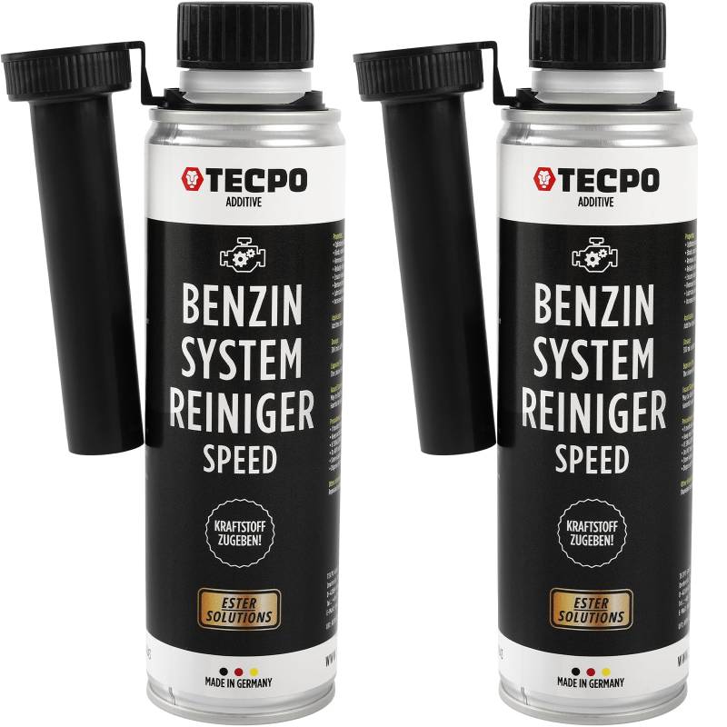 TECPO 2x Benzin-System-Reiniger, 300ml Benzinreiniger Ester Benzin Reiniger Additiv Motor Kraftstoff Motorreiniger Kraftstoffsystemreiniger von TECPO