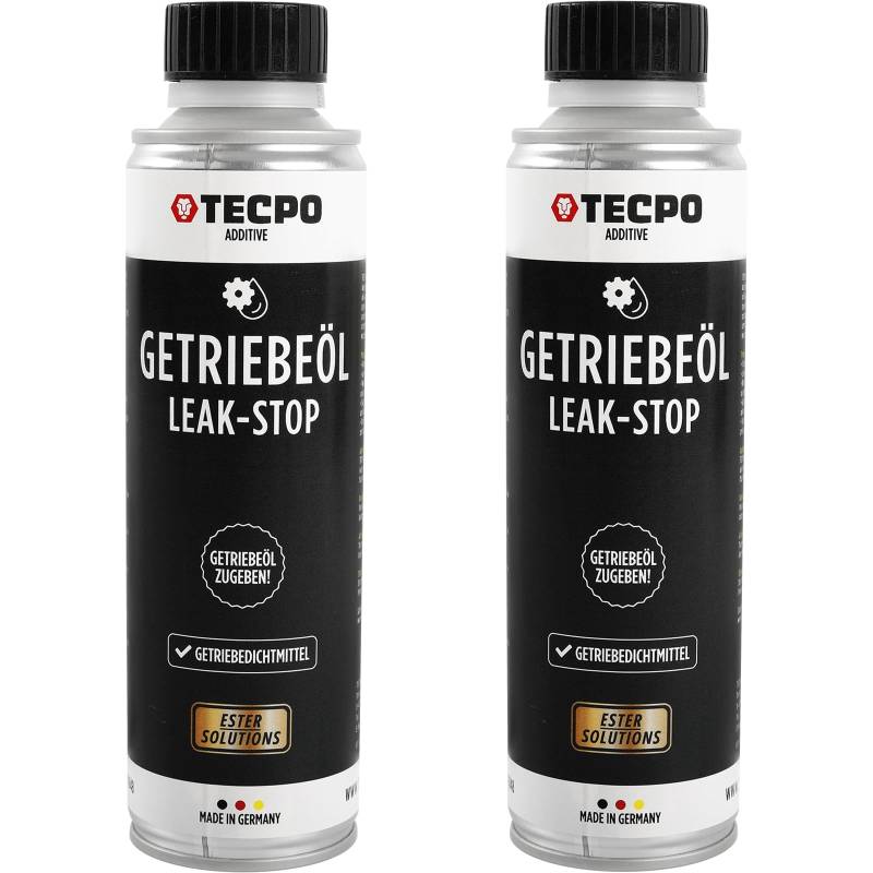 TECPO 2x Dichtungs-Additiv, 300ml Getriebeöl Verlust Stopp - Getriebedichtmittel zum Stoppen von Leckagen und ölgeschmierten Systemen von TECPO