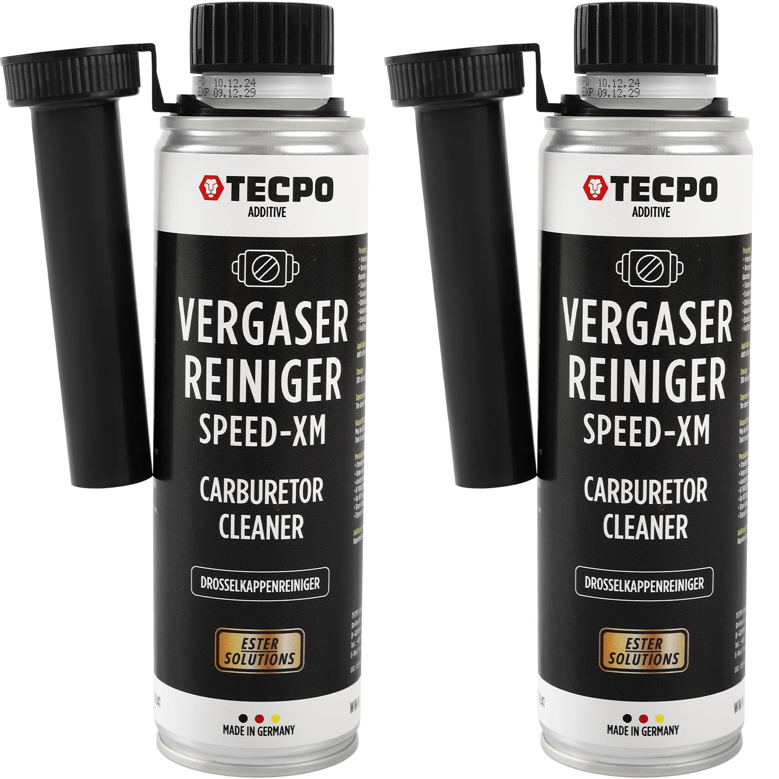 TECPO 2x Vergaserreiniger, 300ml Ester Speed-XM Additiv Drosselkappen Reiniger für PKW Benzinmotoren (2er-Pack) TECPO 2x Vergaserreiniger, 300ml Ester Speed-XM Additiv Drosselkappen Reiniger für PKW Benzinmotoren (2er-Pack) von TECPO