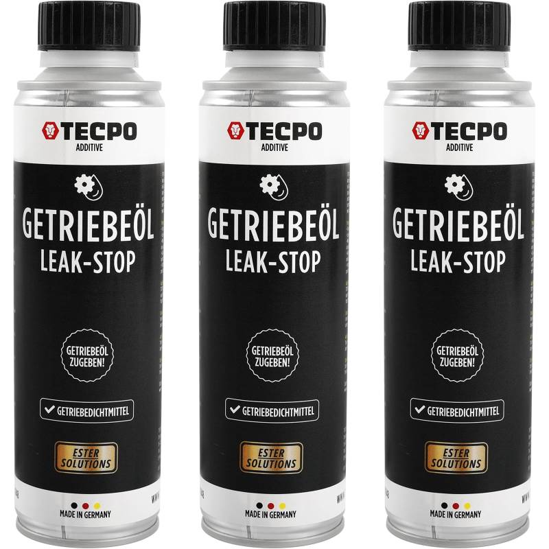 TECPO 3X Dichtungs-Additiv, 300ml Getriebeöl Verlust Stopp - Getriebedichtmittel zum Stoppen von Leckagen und ölgeschmierten Systemen von TECPO