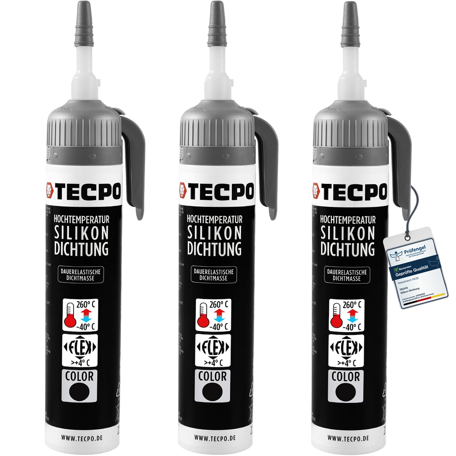 TECPO 3X Hochtemperatur Dichtstoff Dichtmasse, 200 ml Silikon Dichtung Dauerelastisch schwarz hitze- und wasserbeständig Silikondichtmasse TECPO 3X Hochtemperatur Dichtstoff Dichtmasse, 200 ml Silikon Dichtung Dauerelastisch schwarz hitze- und wasserbeständig Silikondichtmasse von TECPO