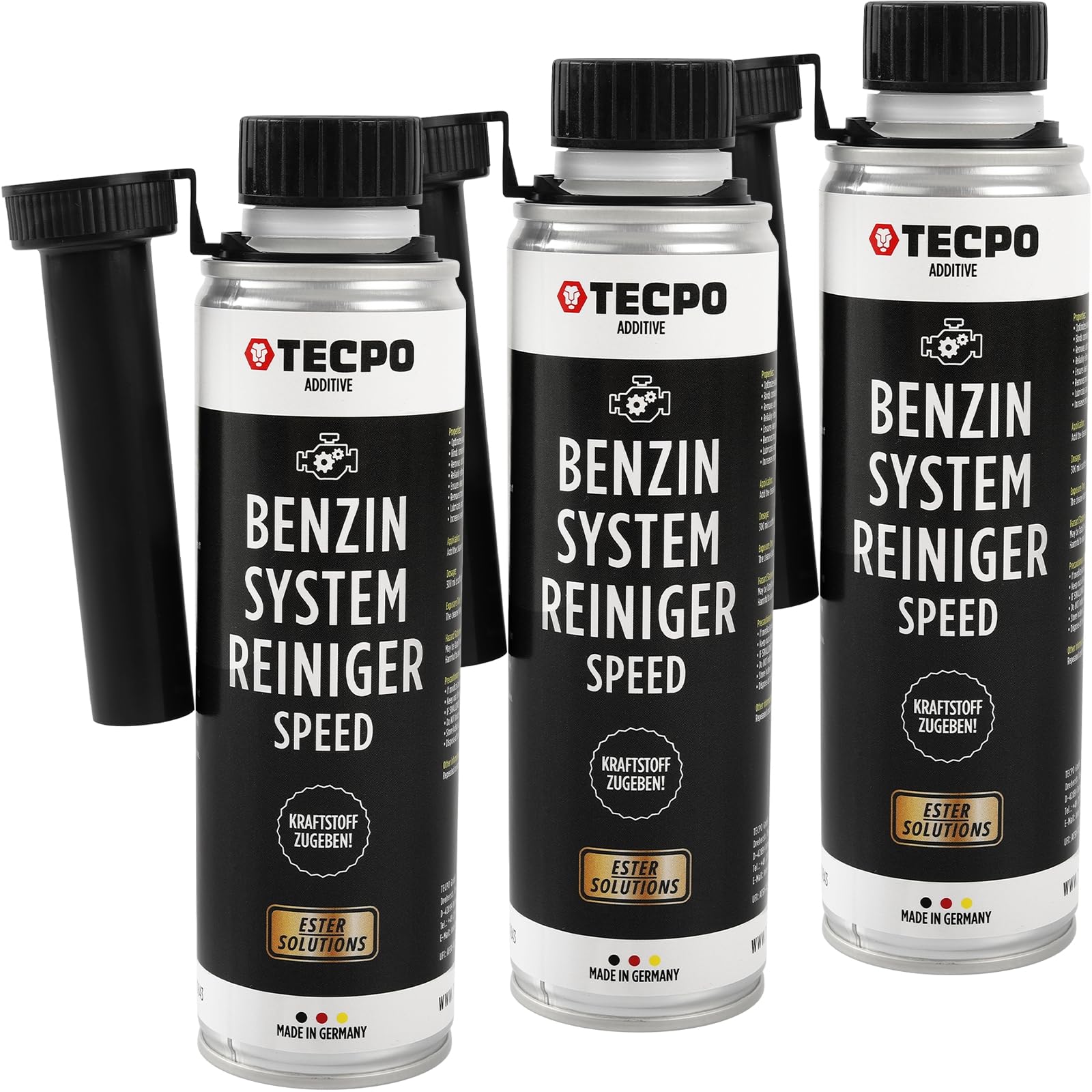 TECPO 3x Benzin-System-Reiniger, 300ml Benzinreiniger Ester Benzin Reiniger Additiv Motor Kraftstoff Motorreiniger Kraftstoffsystemreiniger TECPO 3x Benzin-System-Reiniger, 300ml Benzinreiniger Ester Benzin Reiniger Additiv Motor Kraftstoff Motorreiniger Kraftstoffsystemreiniger von TECPO