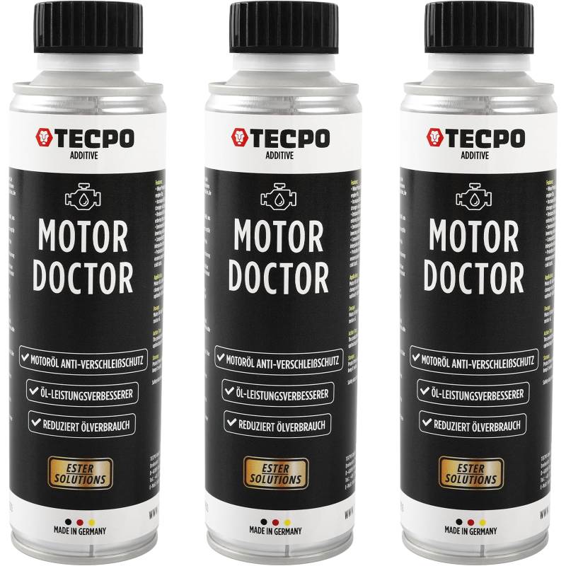 TECPO 3x Motor Doktor Ester Antiverschleiß, 300ml Motoröl Schutz -Zum Schutz des Motors, um Effizienz und Lebensdauer zu maximieren. von TECPO