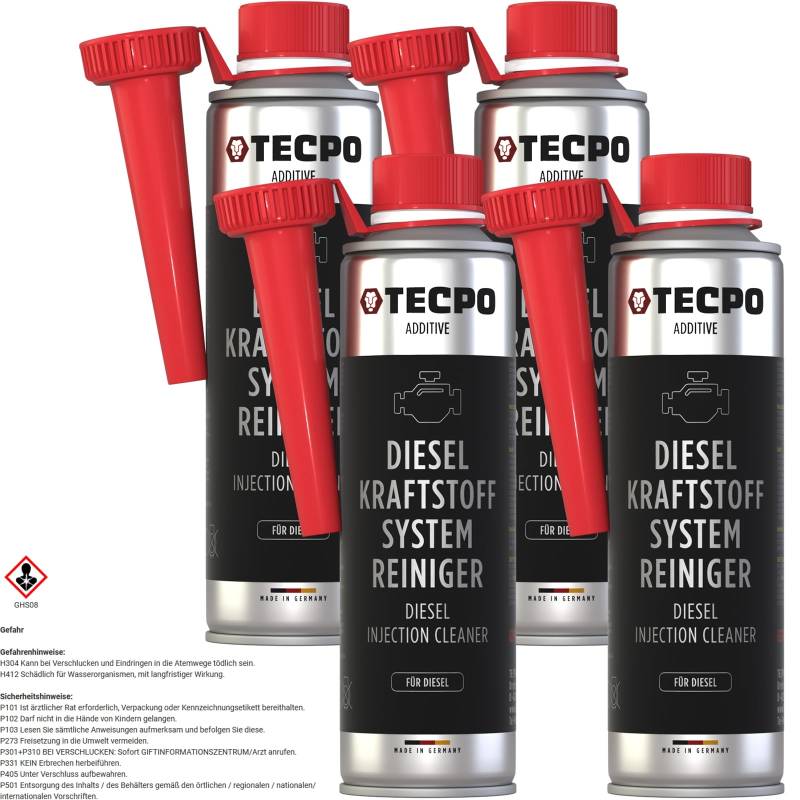 TECPO 4X 300ml Diesel System Reiniger Dieselzusatz Additiv Injektor Reiniger von TECPO
