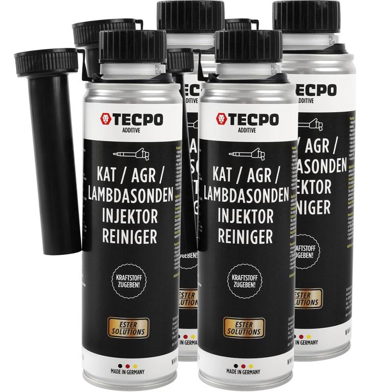 TECPO 4X 300ml Katalysator AGR Lambdasonde Injektor Reiniger Benzin Additiv von TECPO