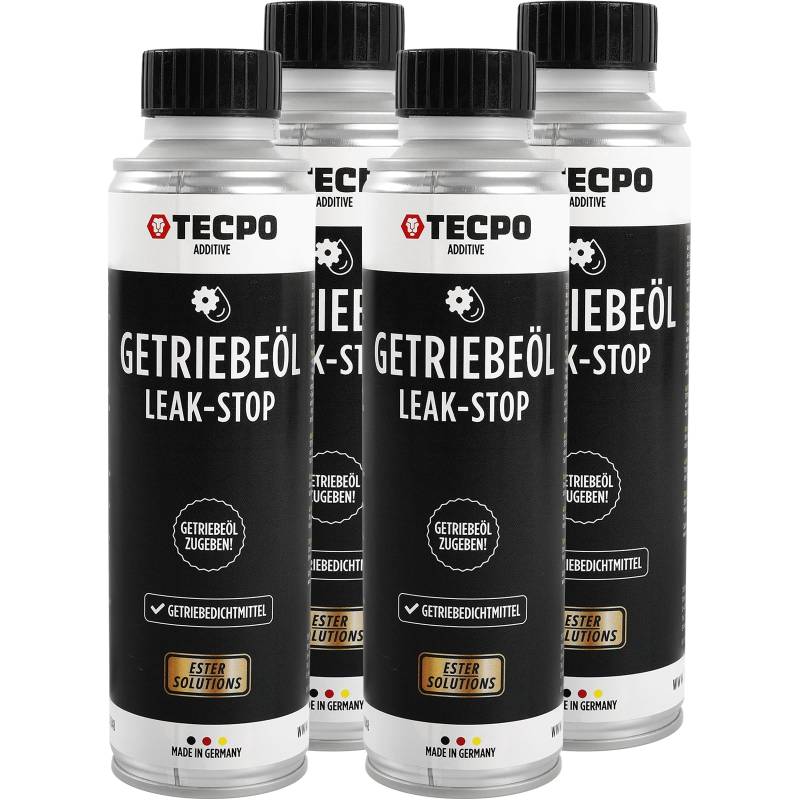 TECPO 4x Dichtungs-Additiv, 300ml Getriebeöl Verlust Stopp - Getriebedichtmittel zum Stoppen von Leckagen und ölgeschmierten Systemen von TECPO