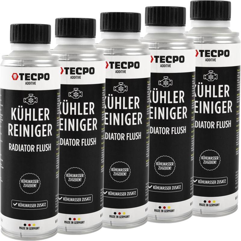 TECPO 5X Kühlerreiniger, 300ml Kühladditiv Kühlsystem Reiniger Radiator Flush von TECPO