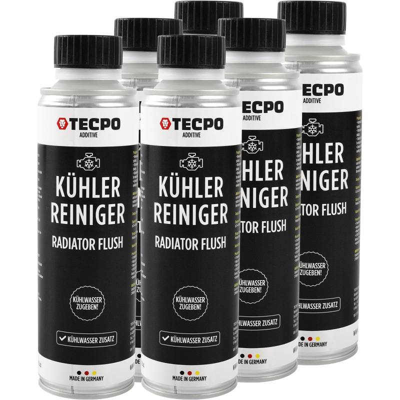 TECPO 6X Kühlerreiniger, 300ml Kühladditiv Kühlsystem Reiniger Radiator Flush von TECPO