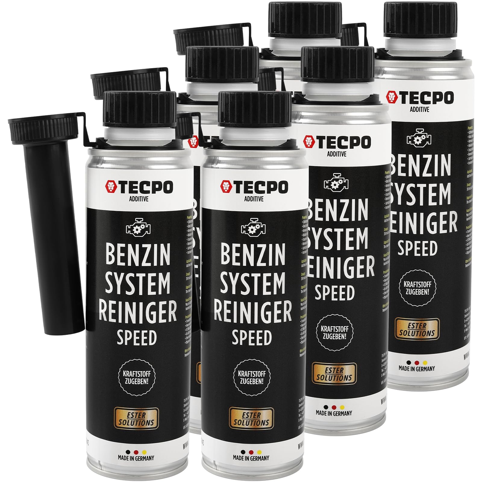 TECPO 6x Benzin-System-Reiniger, 300ml Benzinreiniger Ester Benzin Reiniger Additiv Motor Kraftstoff Motorreiniger Kraftstoffsystemreiniger TECPO 6x Benzin-System-Reiniger, 300ml Benzinreiniger Ester Benzin Reiniger Additiv Motor Kraftstoff Motorreiniger Kraftstoffsystemreiniger von TECPO