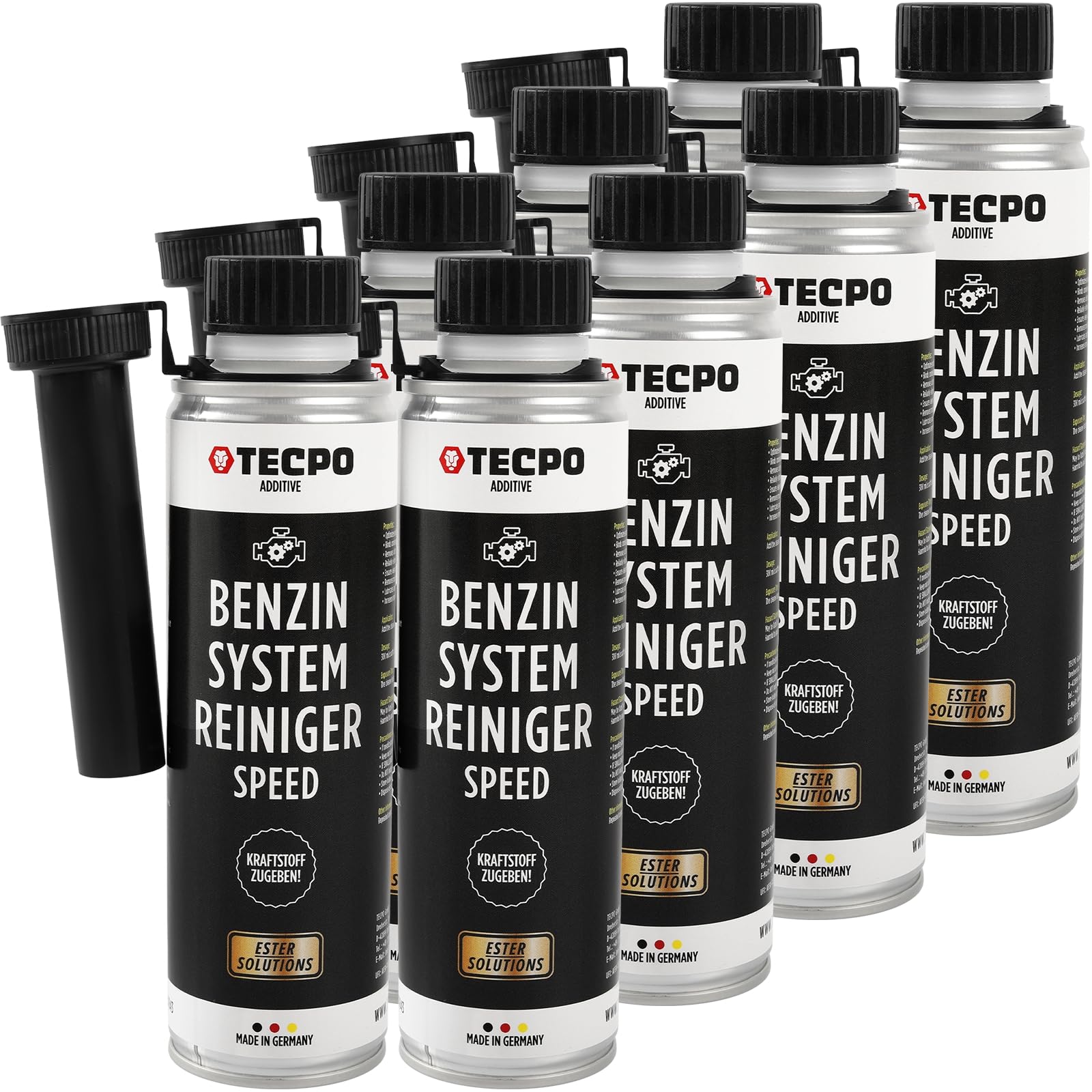 TECPO 8x Benzin-System-Reiniger, 300ml Benzinreiniger Ester Benzin Reiniger Additiv Motor Kraftstoff Motorreiniger Kraftstoffsystemreiniger TECPO 8x Benzin-System-Reiniger, 300ml Benzinreiniger Ester Benzin Reiniger Additiv Motor Kraftstoff Motorreiniger Kraftstoffsystemreiniger von TECPO