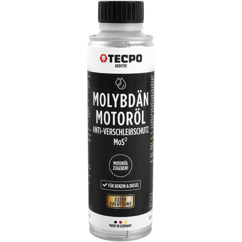 TECPO Molybdän Additiv, 300ml Anti Reibung Verschleiß MoS² für Motoröl Getriebeöl von TECPO