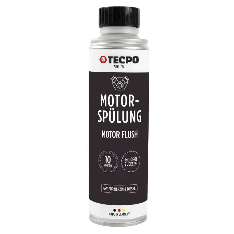 TECPO Motorspülung, 300ml für Benzin- und Dieselmotoren -Öladditiv Reiniger Motorreinigung zum Entfernen Ölschlamm von TECPO