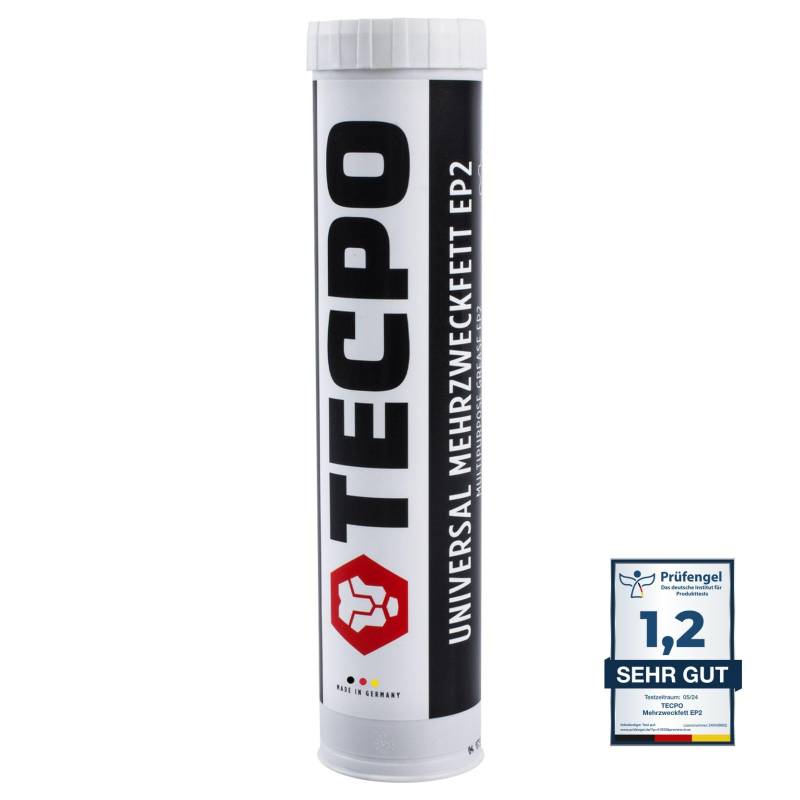 TECPO Universal Mehrzweckfett EP2 400g Kartusche Schmierfett, Lithiumfett, Universalfett, KFZ-Schmierung, wasserbeständig, KP2K-30 Lithium Fett von TECPO