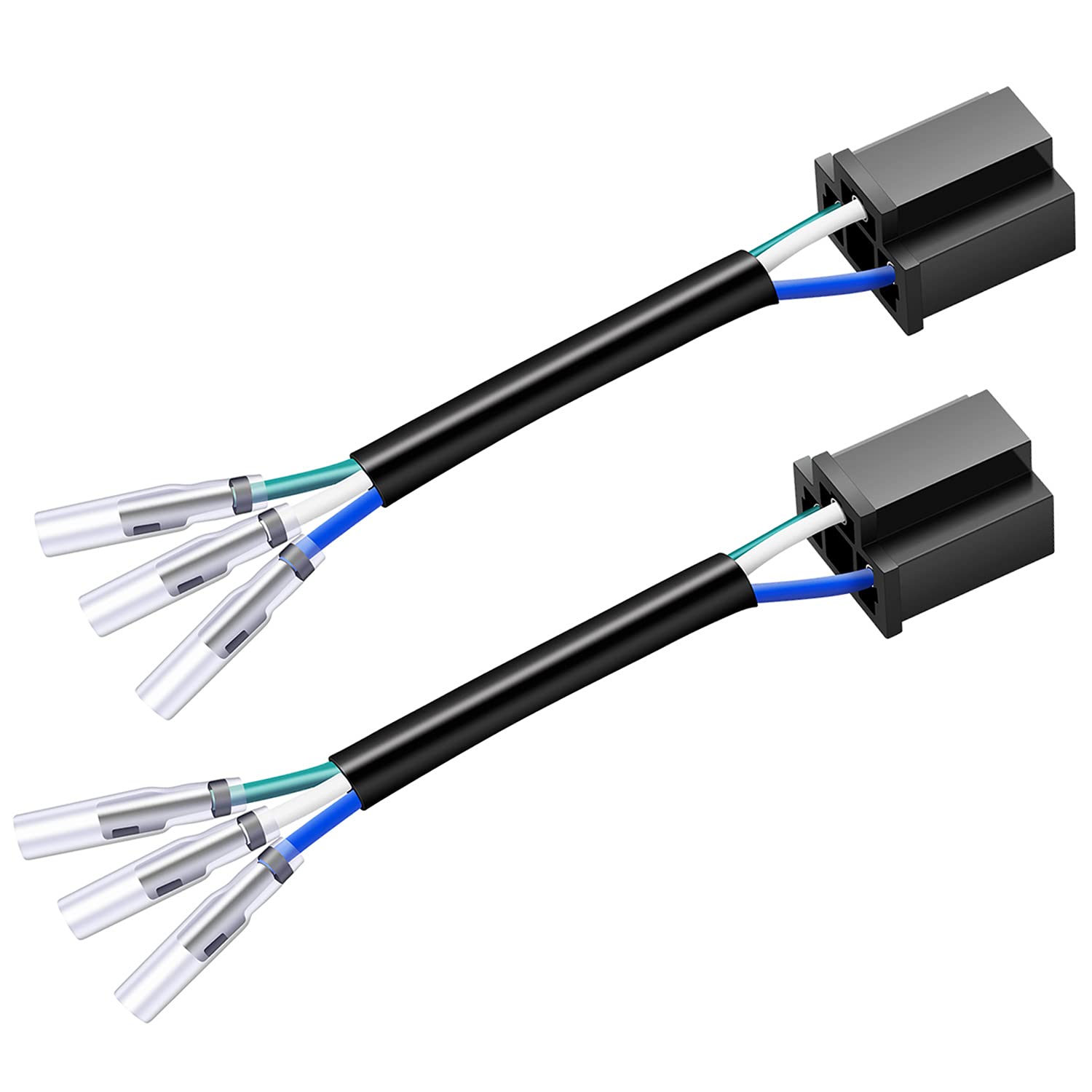 TECTICO H4 LED Verlängerung zu Ba20d / T19, Kabelbaum Umwandlungskabel für 12V Motorrad Scheinwerfer, 2 Stück TECTICO H4 LED Verlängerung zu Ba20d / T19, Kabelbaum Umwandlungskabel für 12V Motorrad Scheinwerfer, 2 Stück von TECTICO
