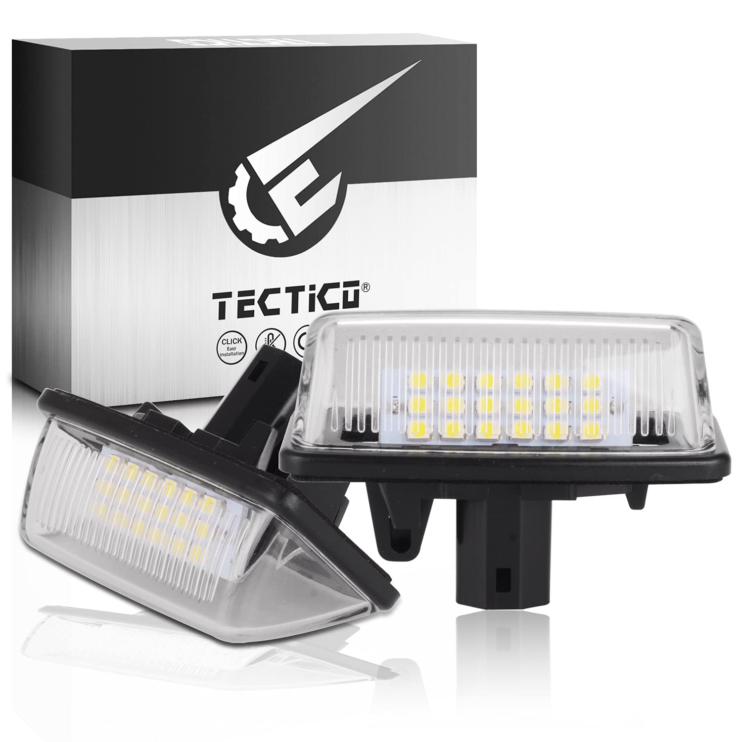 TECTICO LED Kennzeichenbeleuchtung Nummernschildbeleuchtung SMD Ultra Weiß Kompatibel mit Toyota Corolla Krone Noah Vios Previa Mark Krone S180, 2 Stücke TECTICO LED Kennzeichenbeleuchtung Nummernschildbeleuchtung SMD Ultra Weiß Kompatibel mit Toyota Corolla Krone Noah Vios Previa Mark Krone S180, 2 Stücke von TECTICO