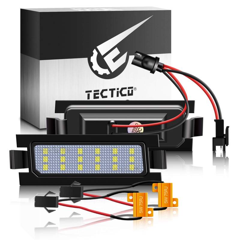 TECTICO LED Kennzeichenbeleuchtung Nummernschildbeleuchtung SMD Canbus Ultra Weiß für Ki-a Ceed Typ ED JD/Hyun-dai I30 CW GD 5D Accent Elantra GT, 2 Stücke von TECTICO