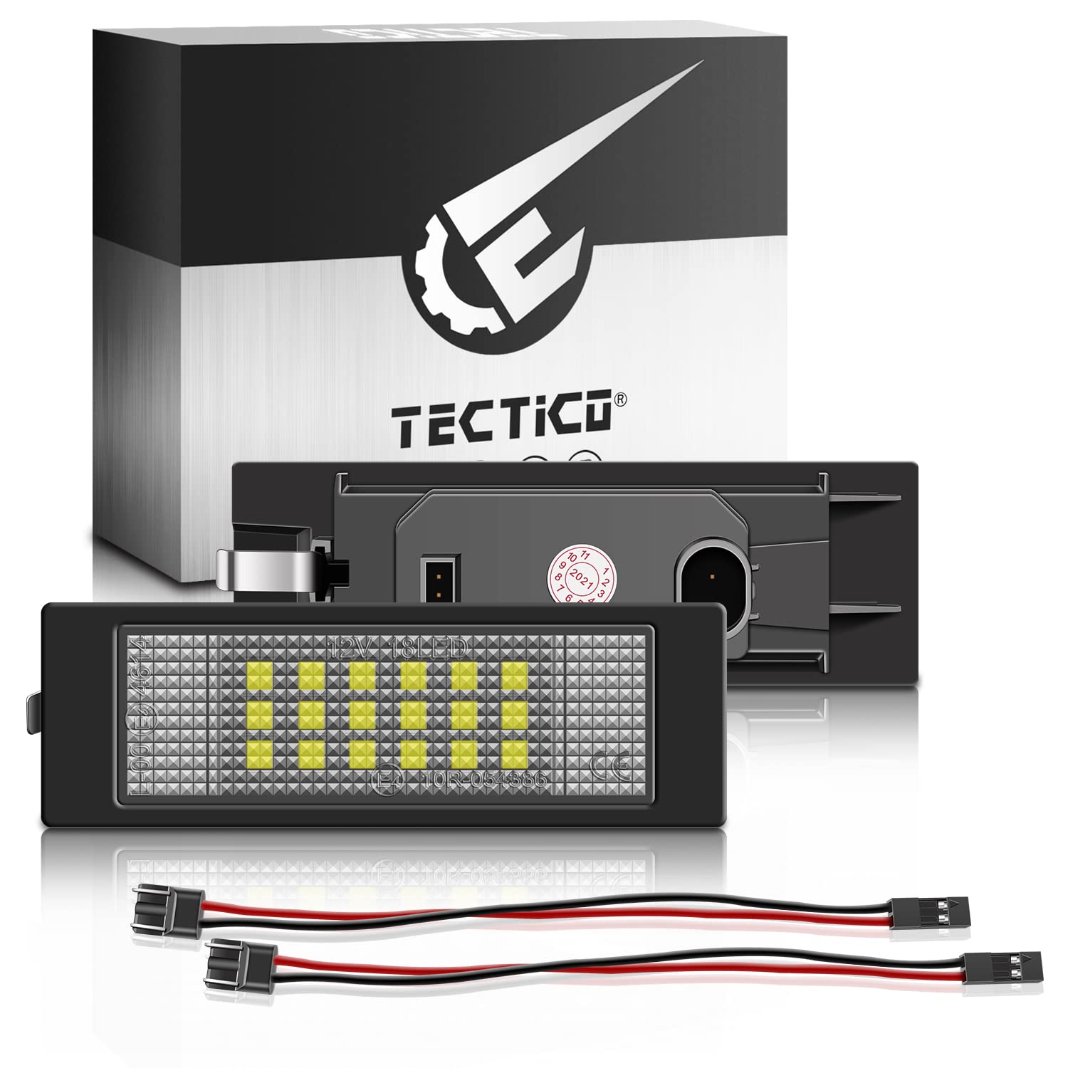 TECTICO LED Kennzeichenbeleuchtung SMD Ultra Weiß Canbus für E81 E85 E86 E87 E89 E63 E64 F06 F12 F13 F20 F21 R55 R60 R61 Marea, 2 Lampen von TECTICO