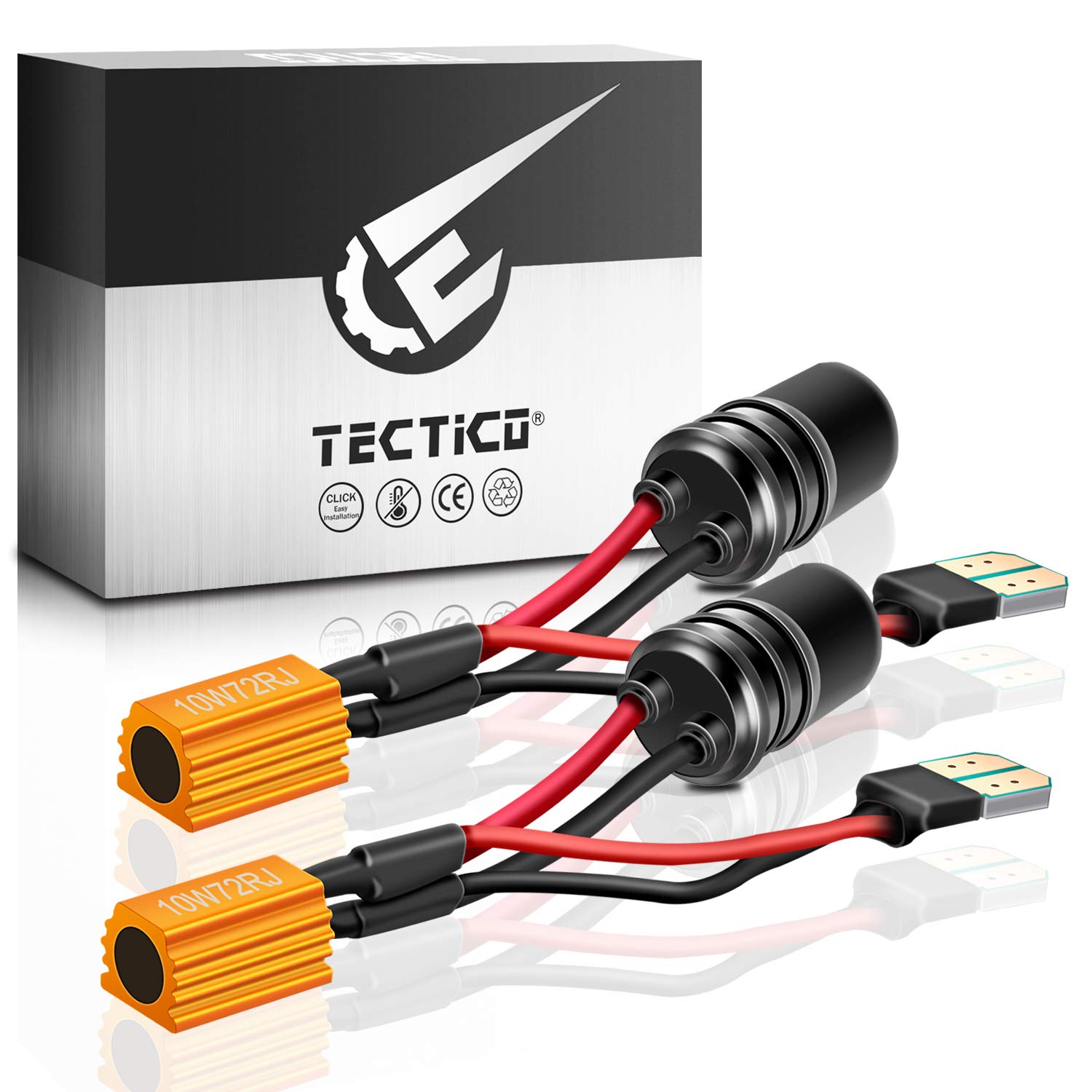 TECTICO LED Seitenblinker Widerstand Super Decoder CANBUS Anti Flimmer Fehler Canceller Lastwiderstand Kompatibel mit Audi VW, 2 Stücke von TECTICO