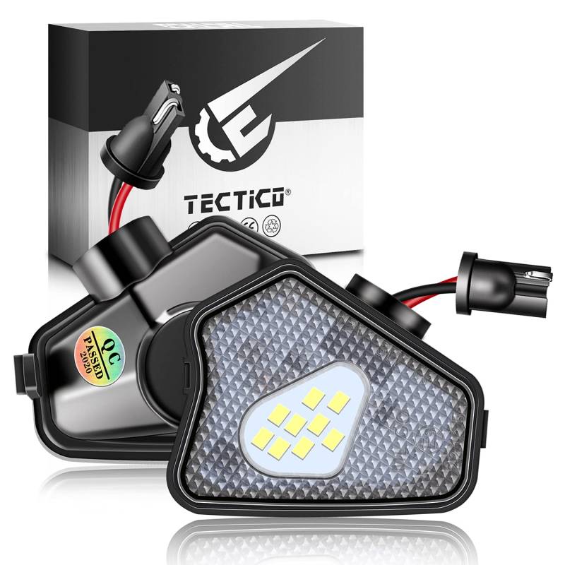 TECTICO LED Umfeldbeleuchtung Spiegel 12V Auto E9 Umgebungslicht 6000K Kaltweiß Kompatibel mit Benz W176 W204 W212 W218 W117 W156 W209 W221 W246 W242 C216 C207, 2 Lampen von TECTICO