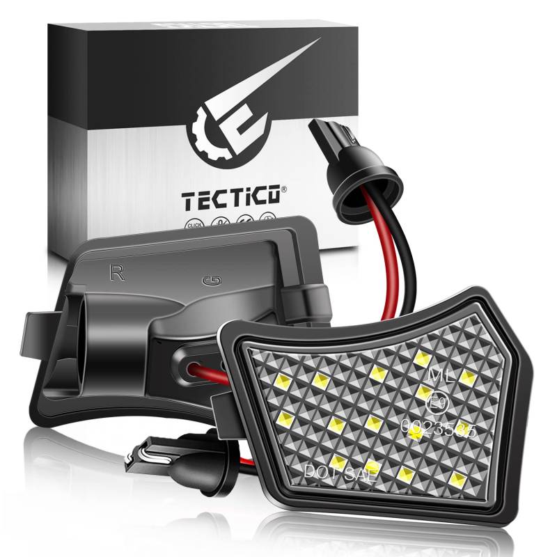 TECTICO LED Umfeldbeleuchtung Spiegel Umgebungslicht 6000K Kaltweiß Vol-vo C30 C70 XC70 XC90 V40 V50 V60 V70 S40 S60 S80 Ja-guar XJ XF XK XE, 2 Lampen von TECTICO