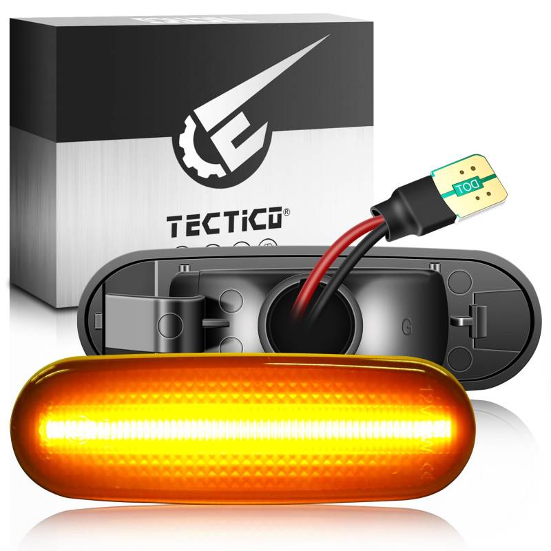TECTICO Seitenblinker Seitenmarkierungsleuchter Lichtblinker Blinker Kompatibel mit ABARTH Punto Idea 350 Doblo I Cargo 223 Linea Qubo 225 Multipla 186 Stilo Bipper Nemo Musa 350, 2 Stück von TECTICO