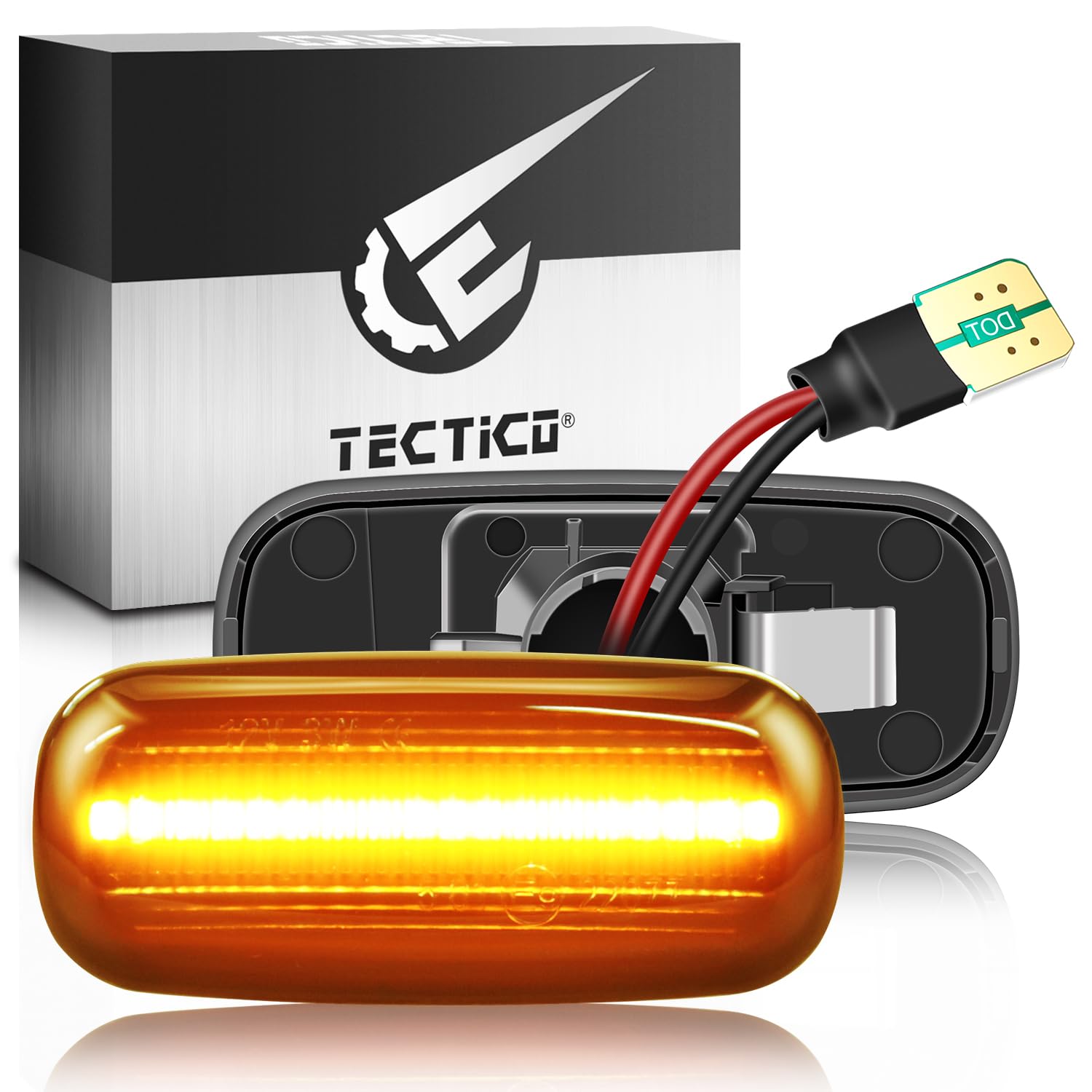 TECTICO Seitenblinker Seitenmarkierungsleuchter Lichtblinker Blinker Kompatibel mit Audi A3 S3 8L 2000-2003, A8 D2 1999-2002, TT 8N 2000-2006, 2 Stück von TECTICO