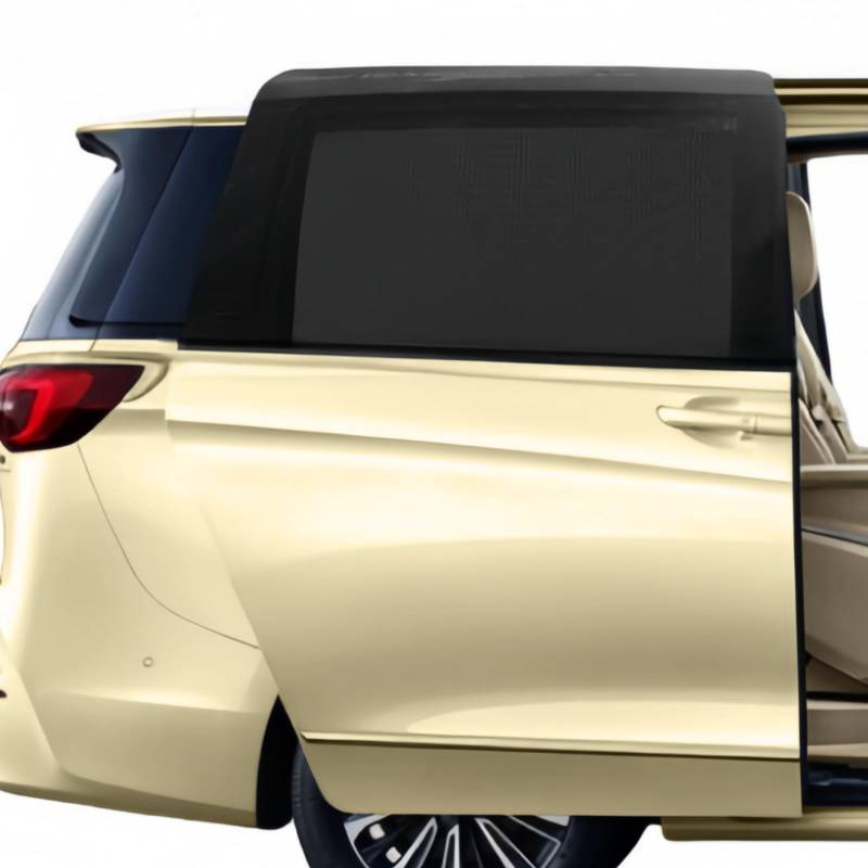 2 Stück Meshmaterial Sonnenschutz Auto Mesh für MPV Schiebetür,Einlagiger Sonnenschutz für große quadratische Auto SUV MPV Van,mit UV Schutz and Atmungsaktivität Funktion von TECUUL