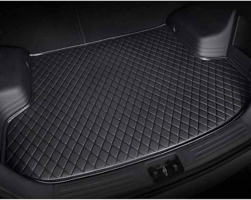 Kratzfester Auto Kofferraummatte für VW EOS Cabriolet (1F) 2006-2015, Künstlich Leder Allwetter Kofferraumwanne Antirutschmatte Wasserdicht,A/Black von TEDE