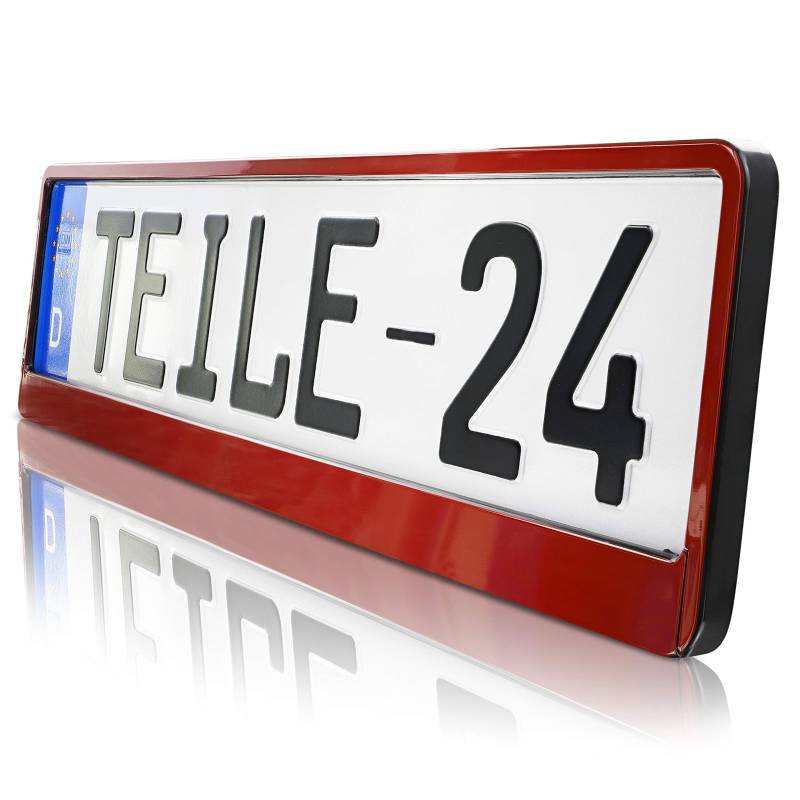 2 x Kennzeichenhalter | ROT | HP | 520 x 110 | DHL Schnellversand von TEILE-24.EU Malinowski
