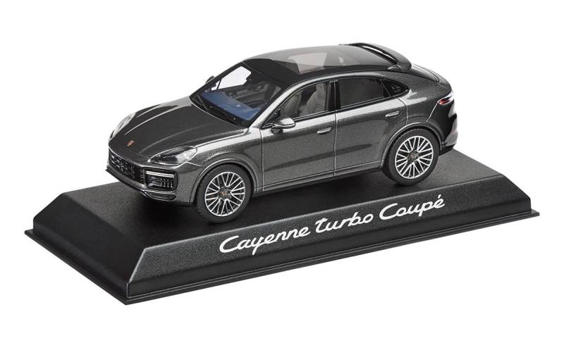 Kompatibel mit Porsche Cayenne Coupé Turbo E3 quarzitgraumetallic Modellauto Maßstab 1:43 von TEILECOM