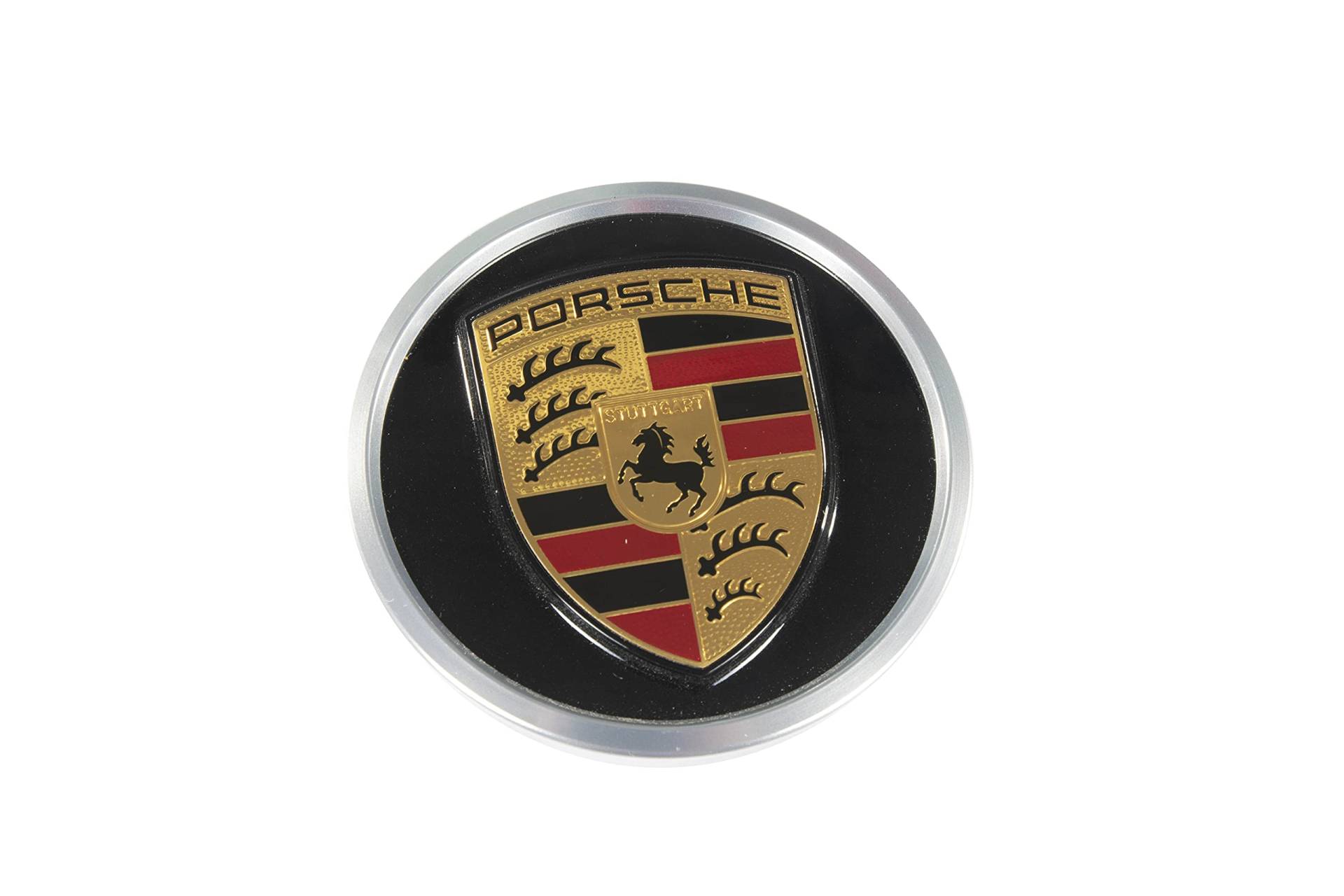 Kompatibel mit Porsche Taycan/Panamera Radzierdeckel Tiefschwarz Metallic/silber von TEILECOM