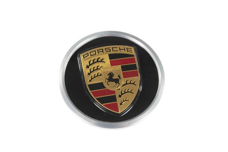 Kompatibel mit Porsche Taycan/Panamera Radzierdeckel Tiefschwarz Metallic/Silber von TEILECOM