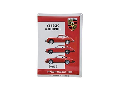 Kompatibel mit Porsche Classic Blechschild/metal plate Motoröl/Motoroil 20W50 400x280mm von TEILECOM