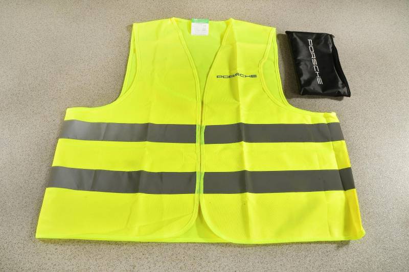 Warnweste/Safety vest Größe XL (164-194 cm), mit PORSCHE Schriftzug/logo von TEILECOM