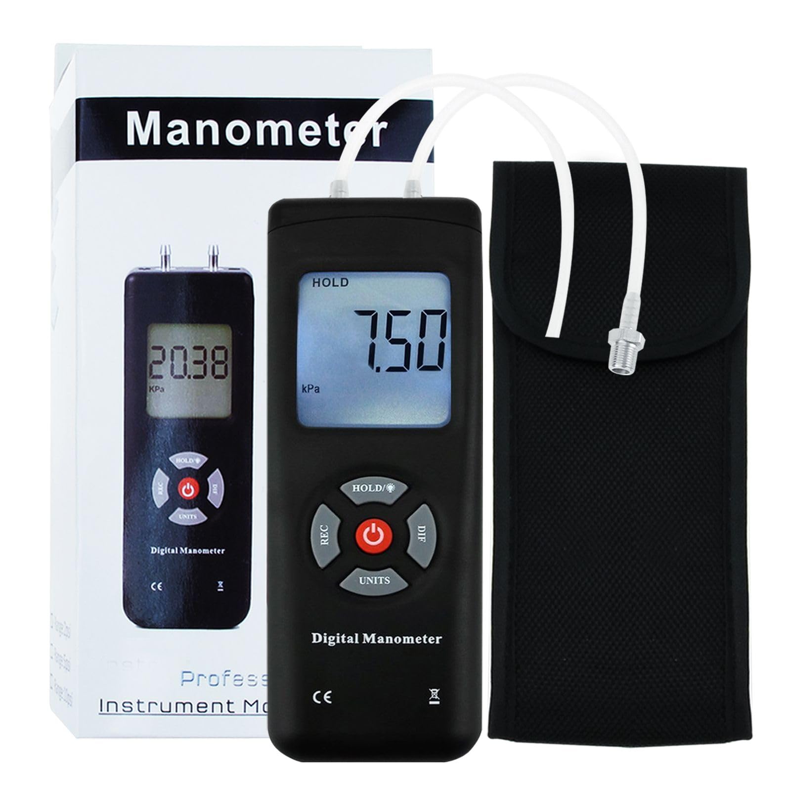 Tragbares Digitales Manometer HVAC Luftvakuum Gas Differenzdruckmesser Luftdruck-Messgerät Meter Tester 11 Einheiten mit Hintergrundbeleuchtung Tragbares Digitales Manometer HVAC Luftvakuum Gas Differenzdruckmesser Luftdruck-Messgerät Meter Tester 11 Einheiten mit Hintergrundbeleuchtung von TEKCOPLUS