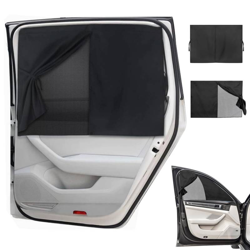 Sonnenschutz Auto Baby, 2 Stück UV Schutz Sonnenblende Auto, Magnetisch Doppelschicht Kinder Abnehmbarer Autofenster Sonnenschutz, Schützt Mitfahrer, Baby, Kinder, Haustiere von TELAOBAN