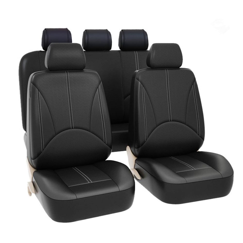 Universelle Autositzbezüge für BMW X6 G06 F16 E71 E72 / X6M F96 F86 X6 M Competition 5-Seats, Hautfreundliche Textur Vier Jahreszeiten Antifouling Sitzbezug,Black von TEMKIN