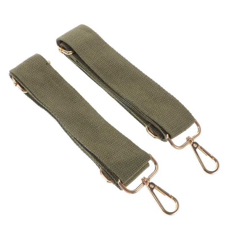 TEMPNAP 2Stücke Verstellbare Schultergurte für Handtaschen Abnehmbare Umhängetaschenriemen Strapazierfähigem Baumwollleinen Militärgrün für Vielseitige von TEMPNAP