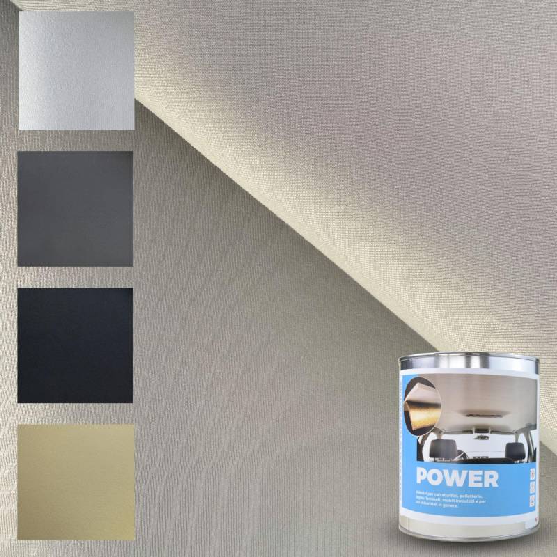 TENDAGGIMANIA Dachhimmel Stoff Kit + Kleber für hohe Temperatur, Farbe GRAU 183 - MASSNAHME: L.2,5 MT X H.1,5 MT - Muster: Vlies - Himmelstoff Anpassbar von TENDAGGIMANIA