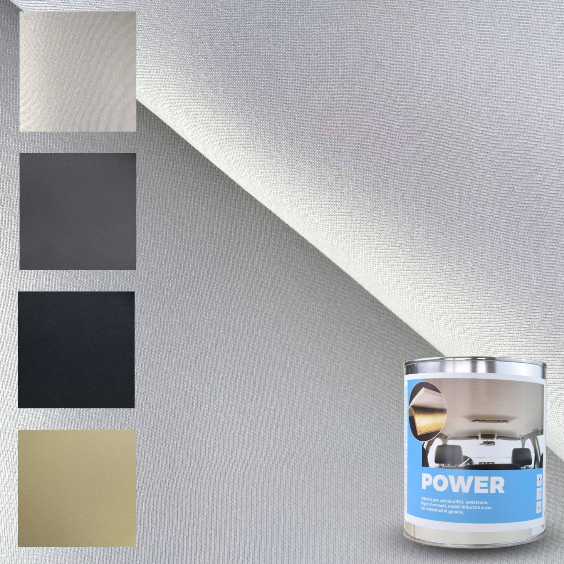 TENDAGGIMANIA Dachhimmel Stoff Kit + Kleber für hohe Temperatur, Farbe GRAU 184 - MASSNAHME: L.2,5 MT X H.1,5 MT - Muster: Vlies - Himmelstoff Anpassbar TENDAGGIMANIA Dachhimmel Stoff Kit + Kleber für hohe Temperatur, Farbe GRAU 184 - MASSNAHME: L.2,5 MT X H.1,5 MT - Muster: Vlies - Himmelstoff Anpassbar von TENDAGGIMANIA