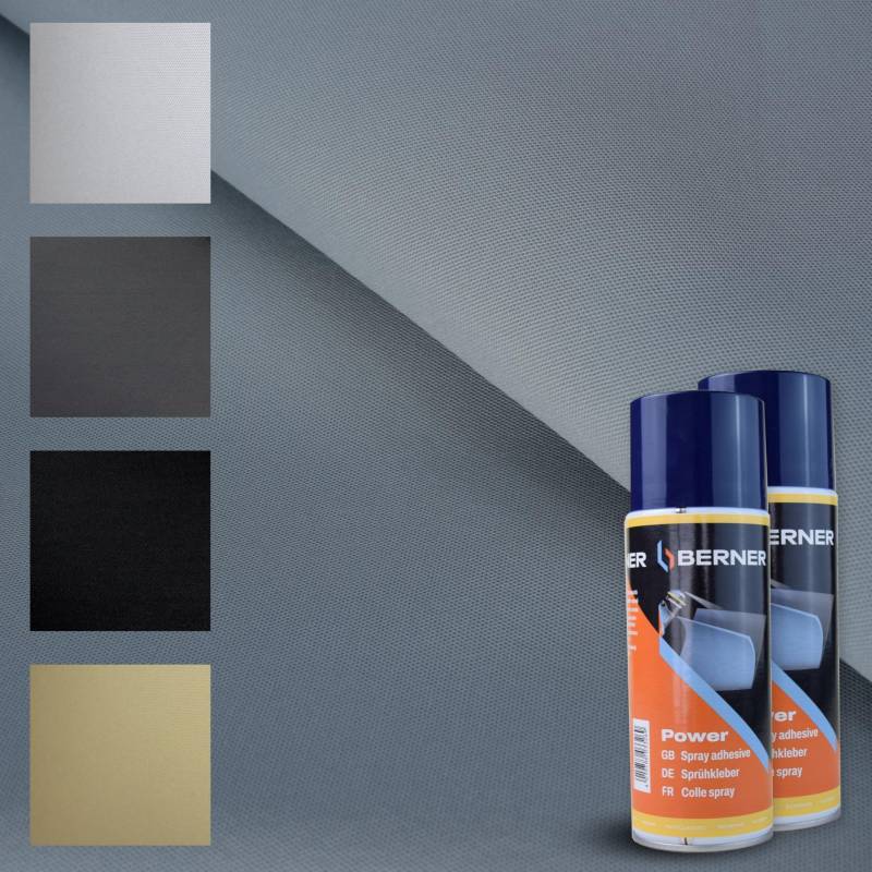 TENDAGGIMANIA Dachhimmel Stoff Kit +2 Kleber Spray für hohe Temperatur, Farbe GRAU 1410 - MASSNAHME: L.3,5 MT X H.1,5 MT - Muster: Nido d'Ape von TENDAGGIMANIA