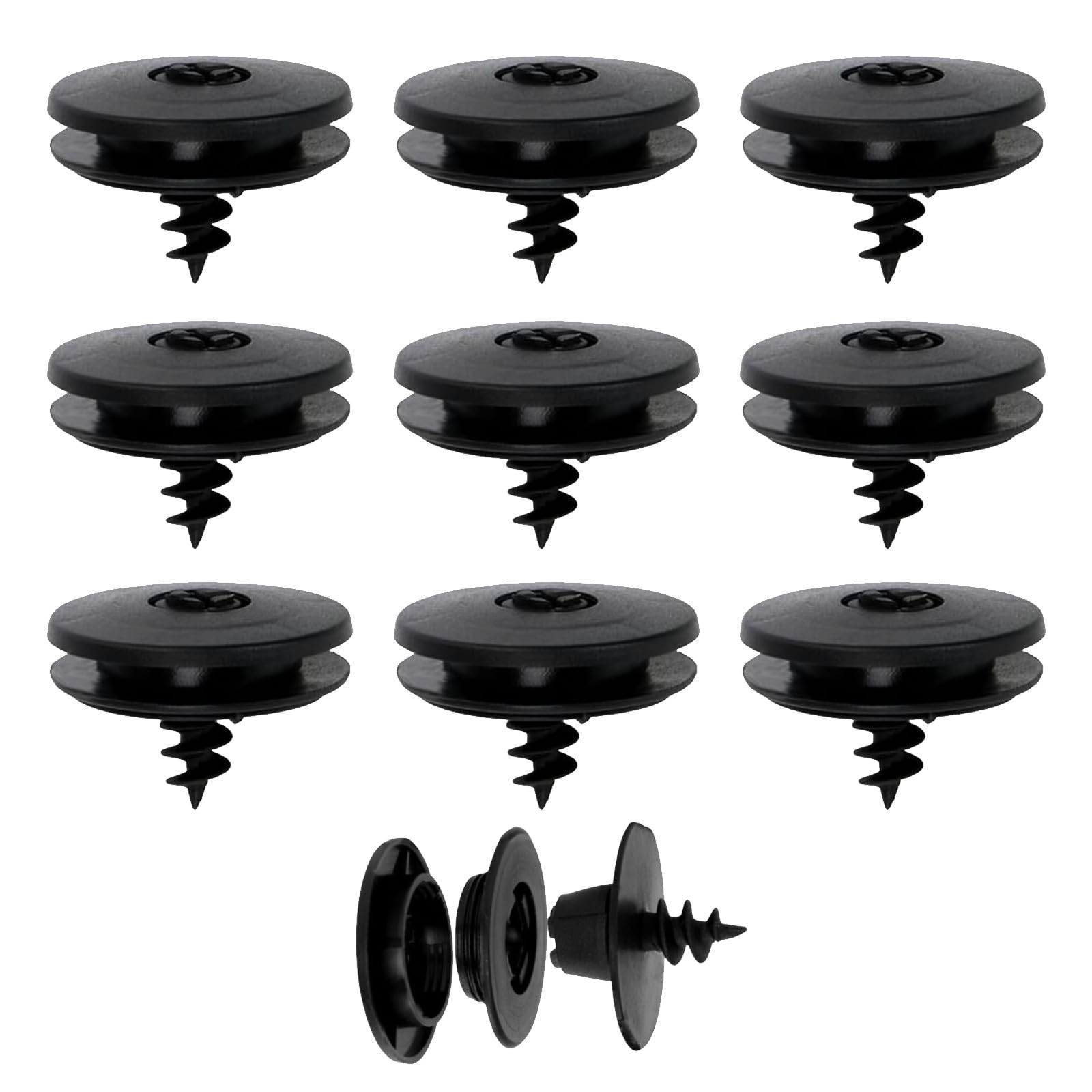 10 Stück Fussmatten Halter Clips,Fussmatten-Halter-Clips,Auto Fußmatten Clip,Universelle Halterung für Autoteppiche,Autoteppich Clips,Geeignet zur Befestigung von Autoteppichen(Schwarz) von TENGEE