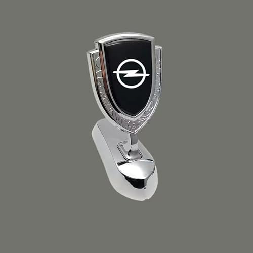 Auto Emblem für Opel Meriva 2014 2015 2016 2017, 3D Logo Abzeichen Aufkleber Plakette Stickers Motorhaube Karosserie Selbstklebend Metall Zubehör,Silver von TENREV