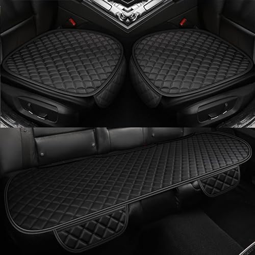 Auto Sitzauflage Sitzkissen für Toyota RAV4 2013-2023, Leder Sitzbezüge Vordersitzbezüge und Rücksitzbezüge Anti-Rutsch Zubehör,A-Black von TENREV