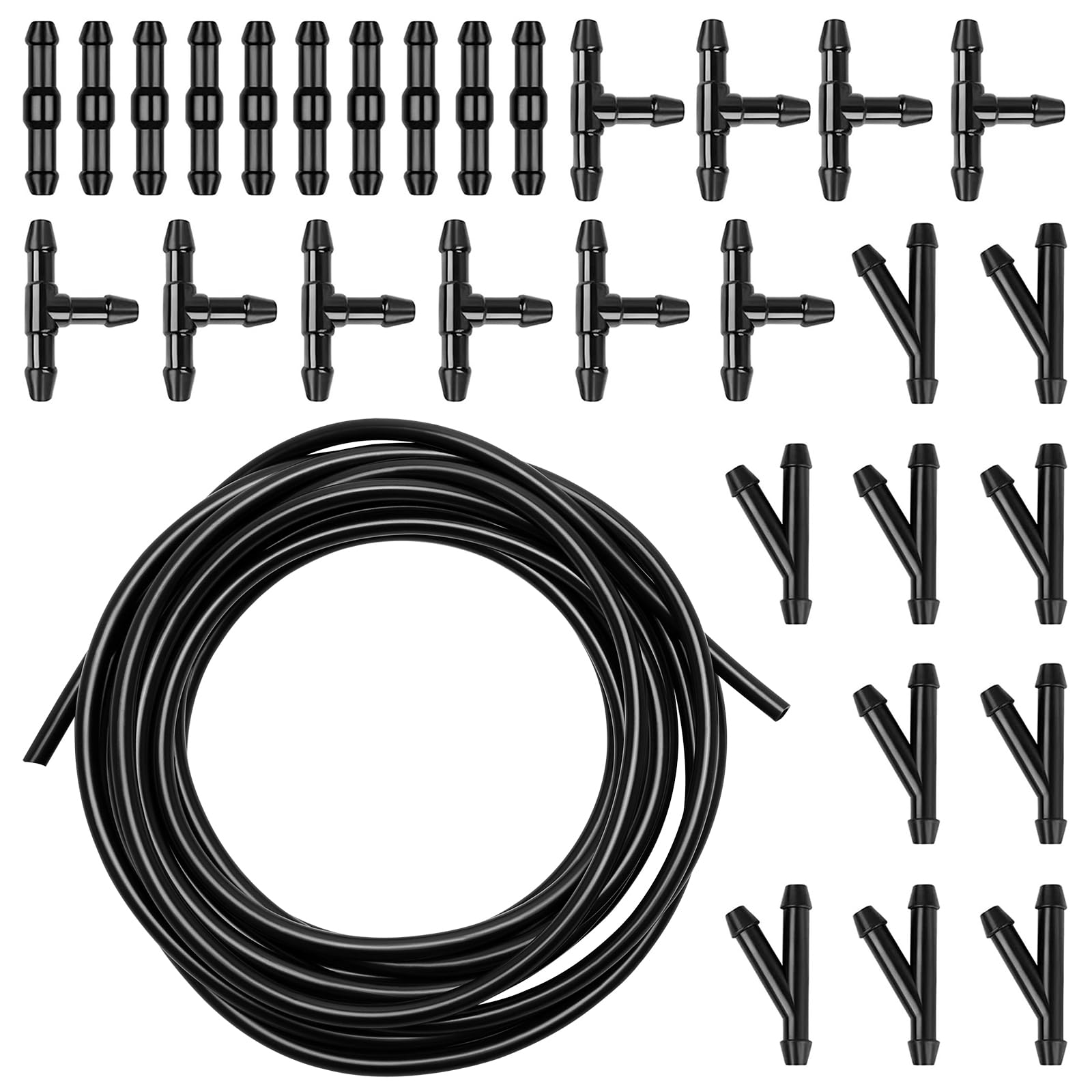 5m Scheibenwaschanlage Schlauch Reparaturset mit 30 Stücke Schlauchverbinder, Wischwasserschlauch Reparaturset, Universal Automotive Schlauch, Scheibenwischwasser Spritzwasserschlauch für Auto 5m Scheibenwaschanlage Schlauch Reparaturset mit 30 Stücke Schlauchverbinder, Wischwasserschlauch Reparaturset, Universal Automotive Schlauch, Scheibenwischwasser Spritzwasserschlauch für Auto von TENTHPEO